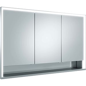 Keuco Royal Lumos mirror cabinet 14315171304 1200 x 735 x 165 mm, wall installation, silver anodized, mirror heating, 3 short doors
