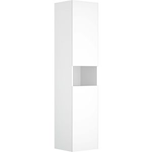 Keuco Stageline Hochschrank 32831300101 40 x 180 x 36 cm, Dekor weiß, Glas weiß klar, 2-türig, mit Elektrik, links