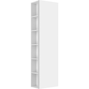 Keuco X-Line cabinet 33131300002 48x175x30cm, 2000 door, right, matt white decor, clear white glass