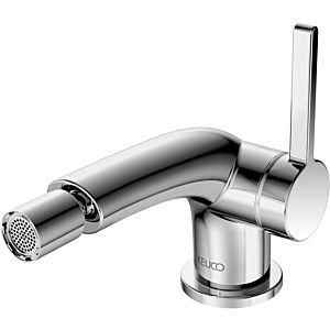 Keuco Edition 400 bidet mixer 51509050000 projection 127mm, with waste fitting, brushed nickel