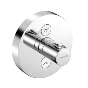 Kludi Push 389120538 concealed thermostatic shower mixer, round, chrome