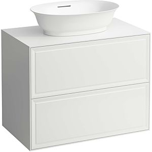 LAUFEN The new classic drawer unit / sideboard H4060120851701 77.5x60x45.5cm, 2 drawers, for washbasin bowl, white matt