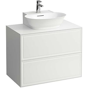 LAUFEN The new classic drawer unit / sideboard H4060140851701 77.5x60x45.5cm, 2 drawers, for Cloakroom basin , matt white