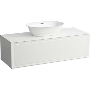 LAUFEN Le nouveau meuble à tiroirs / buffet H4060210851701 117,5x34,5x45,5cm, 2000 , découpe de lavabo au milieu, blanc mat