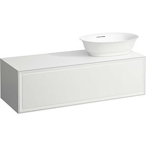 LAUFEN Le nouveau meuble à tiroirs / buffet H4060820851701 117,5x34,5x45,5cm, 2000 , découpe lavabo à droite, blanc mat