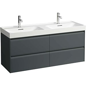 Laufen Meda vanity unit H4216440112661 128.4x51.5x44.8cm, 4 drawers, traffic gray