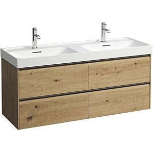 Laufen Meda vanity unit H4216440112671 128.4x51.5x44.8cm, 4 drawers, wild oak