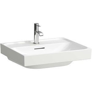 Laufen Meda lavabo H8101124001041 55x46cm, à encastrer, avec trop-plein, 1 trou de robinetterie par lavabo, blanc avec LCC
