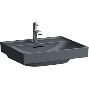 Laufen Meda lavabo H8101127581041 55x46cm, à encastrer, avec trop-plein, 1 trou de robinetterie par lavabo, graphite mat