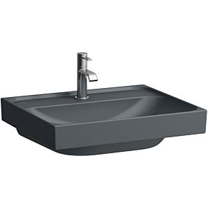 Laufen Meda lavabo H8101127581111 55x46cm, à encastrer, sans trop-plein, 1 trou de robinetterie par lavabo, graphite mat