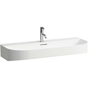LAUFEN Sonar washbasin H8103477571081 under, with overflow, with 3 tap holes, matt white