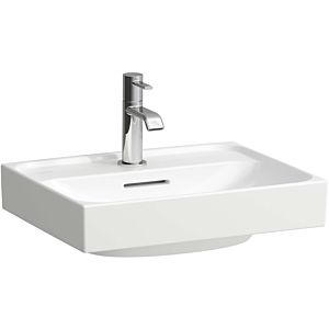 Laufen Meda countertop hand wash basin H8161110001041 45x35cm, with overflow, 1 tap hole per basin, white