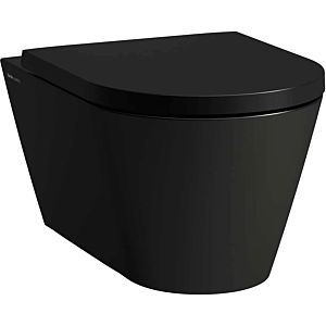 Laufen Kartell WC suspendu à fond creux H8213317160001 noir mat, sans rebord, avec Silent Flush