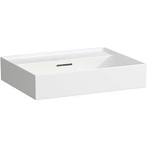 LAUFEN Kartell lavabo H8103334001091 , 60x46cm, blanc LLC, avec recouvrement, sans trou pour robinet, céramique saphir