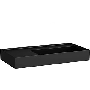 LAUFEN Kartell washbasin H8103397161121 90x46cm, shelf on the left, without overflow, without tap hole, matt black