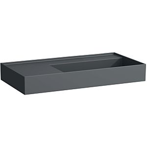 LAUFEN Kartell washbasin H8103397581121 90x46cm, shelf on the left, without overflow, without tap hole, matt graphite