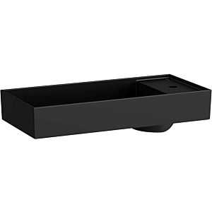 LAUFEN Kartell washbasin bowl H8123327161111 75x35cm, with tap bank, without overflow, 2000 tap hole, matt black