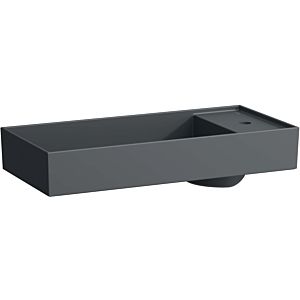 LAUFEN Kartell washbasin bowl H8123327581111 75x35cm, with tap bank, without overflow, 2000 tap hole, graphite matt