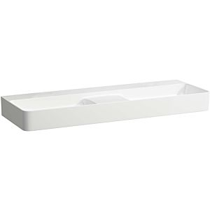 LAUFEN Val washbasin H8142824001421 without overflow, without tap hole, white LCC, 120x42cm, can be built under