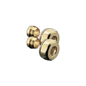 Oventrop Ofix CEP compression fitting 1016860 10mm, 2-way, nickel-plated brass, for copper pipes