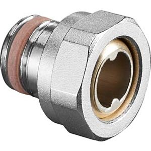 Oventrop screw connection 1019362 DN 15, G 3/4 collar 2000 / 2 male 2000 , self-sealing, nickel-plated brass