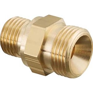 Oventrop Ofix-Oil double nipple 2080051 G 3 / 8xG 3/8, inner cone on both sides, brass