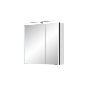 Armoire à miroir Pelipal Série 7045 SEEA02473L126AU LED plus éclairage supérieur, deux portes, chromé , 70 cm