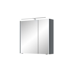 Armoire à miroir Pelipal Série 7045 SEEA02473L138AU LED plus éclairage supérieur, deux portes, chromé , 70 cm