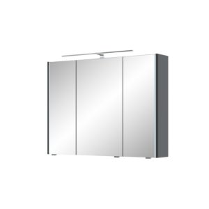 Armoire à miroir Pelipal Série 7045 SEEA02493G138AU LED plus éclairage supérieur, trois portes, chromé , 90 cm