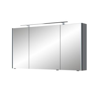 Armoire à miroir Pelipal Série 7045 SEEA02413G138AU LED plus éclairage supérieur, trois portes, chromé , 130 cm