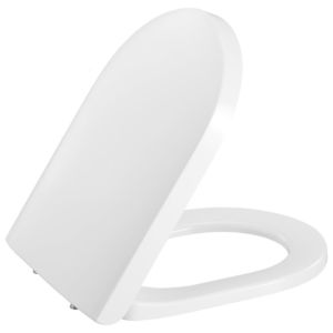 Pressalit WC seat 744000-D15999 white, with cover, automatic lowering, universal Stainless Steel D15, Stainless Steel