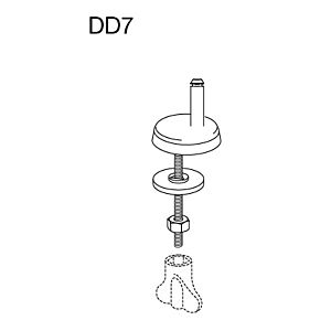 Pressalit Universalscharnier DD7999 Montage von unten, für WC-Sitz Pressalit Code, mit Absenkautomatik