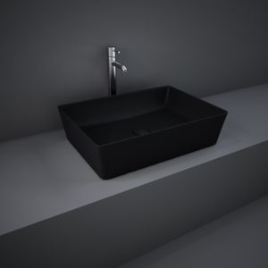 RAK Feeling countertop basin FEECT5000504A, square, 50x36cm, matt black