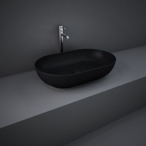 Vasque à poser RAK Feeling FEECT5500504A, ovale, 55x35cm, noir mat