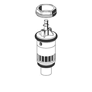 Schell Schellomat basic cartridge 294930099 complete, for Urinal flush fitting, chrome-plated