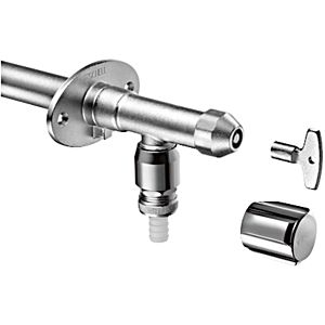 Schell Polar II frost-resistant outdoor tap 039950399 DN 15, matt chrome, complete tap, without aerator