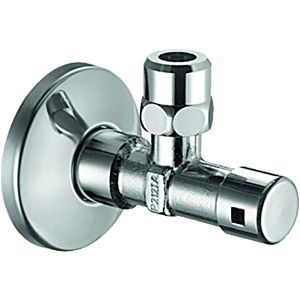 Schell regulating angle valve 049450699 G 2000 / 2 AG x G 3/8 AG, secured actuation, chrome-plated