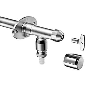 Schell Polar II frost-resistant outdoor tap 039960399  DN 15, matt chrome, complete tap, with aerator