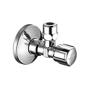 Schell Comfort corner valve 049170699 chrome, 1/2, with ASAG, with push-on rosette