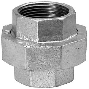 Hermann Schmidt malleable iron fitting DN 25, 1&quot; conical sealing, female thread, galvanized