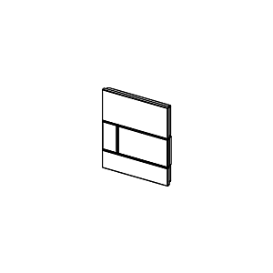 TECEsquare Urinal Betätigungsplatte 9242803 Glas mintgrün, Tasten weiss