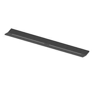 TECE profile cover 675011 Polished Black Chrome / Brushed black chrome, with PVD, for shower channel