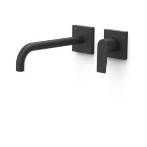 Tres Project-tres Finish set for washbasin wall fitting 21130022NM concealed, 240mm spout, matt black