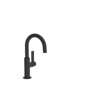 Tres Project-tres wash basin mixer 21190401NM side lever, round spout, without waste set, matt black