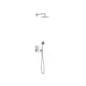 Tres Base Plus 2-way concealed shower fitting set 21628004 head shower + bath shower, chrome