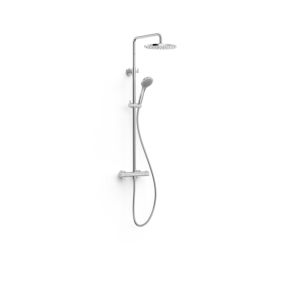 Tres Base Plus shower system 21639521 with surface-mounted thermostat, chrome