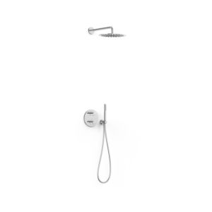 Tres Therm Box 2-way thermostatic mixer set 26225004 concealed, head shower + bath shower, chrome