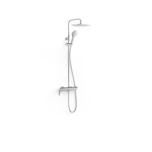 Tres Fuji shower system 28119701 with exposed shower fitting, chrome