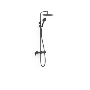 Tres Fuji shower system 28119701NM with exposed shower fitting, matt black