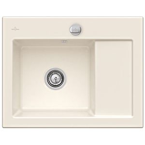 Villeroy &amp; Boch Subway built-in sink 331202KR left, with drain fitting and eccentric actuation, Crema